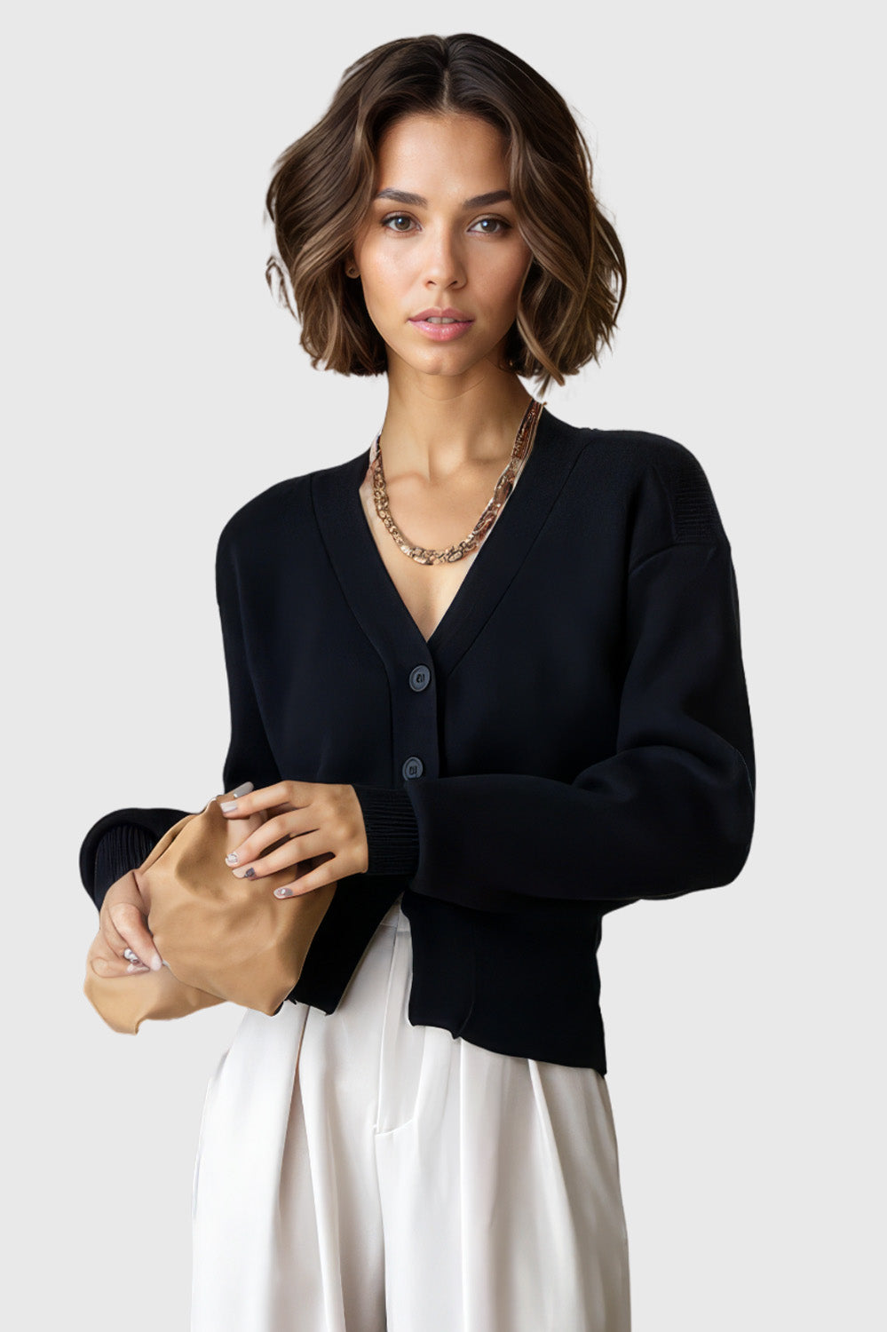 Soft Minimalist Cardigan - Black