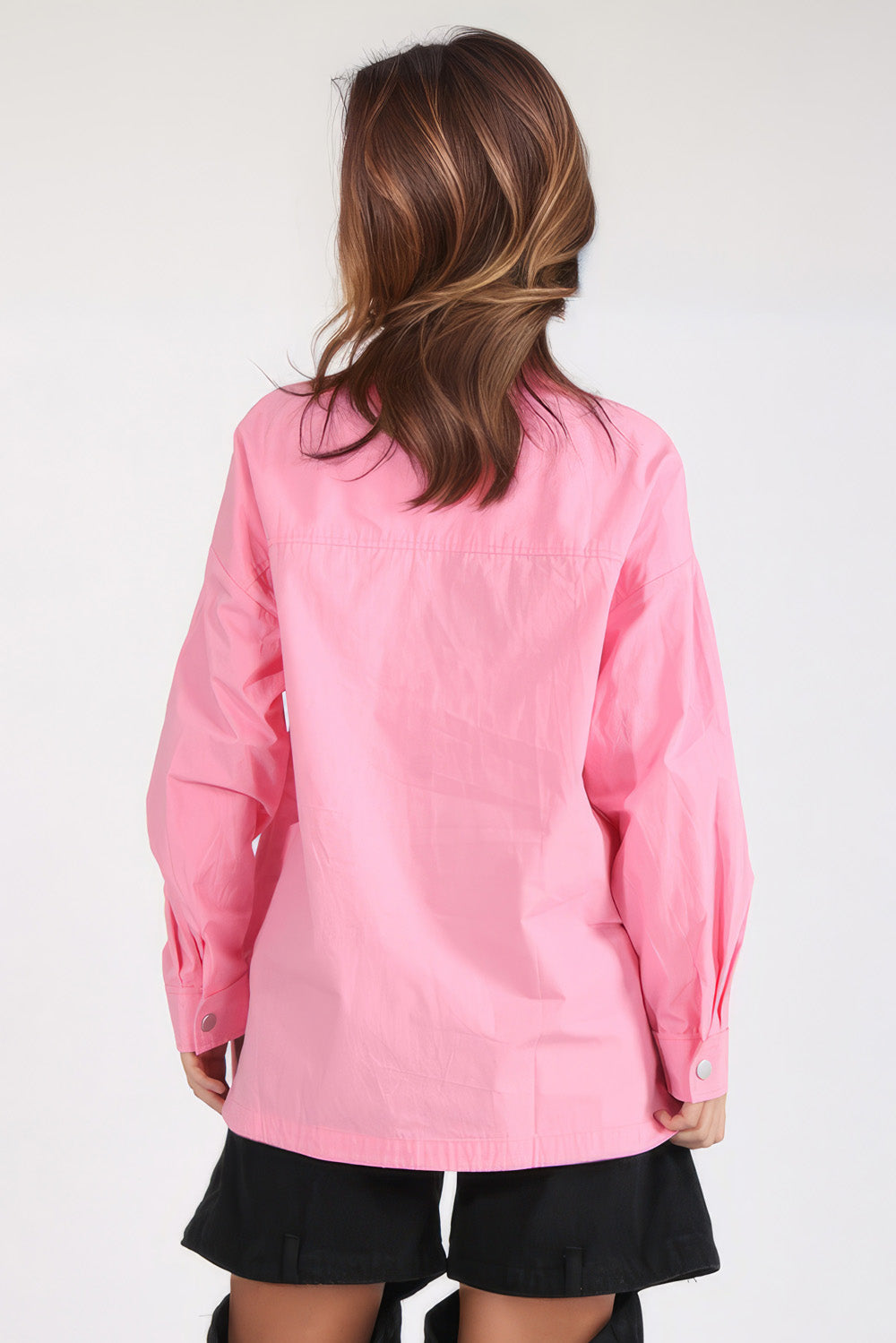 Snap-Button Shirt - Pink